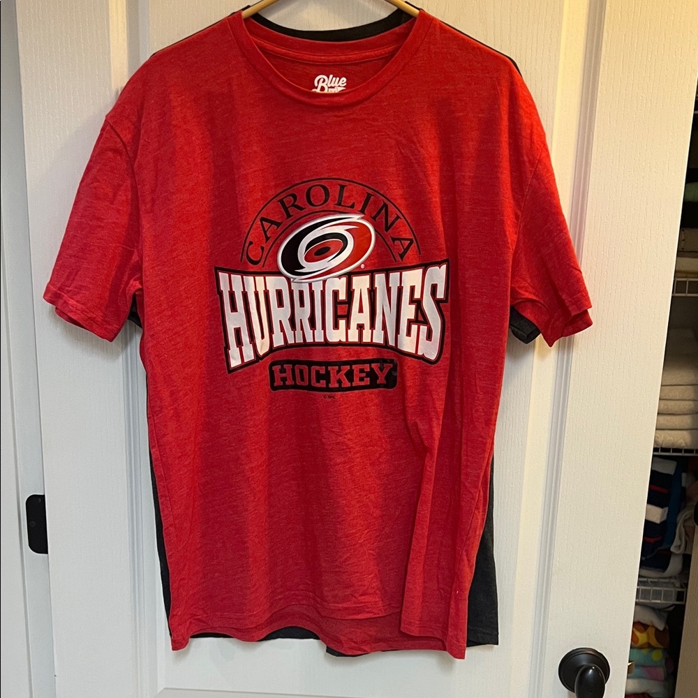 Blue 84 Red Carolina Hurricanes Hockey Tee